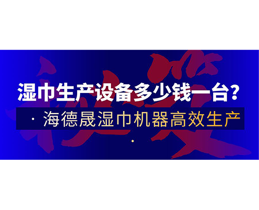 湿巾生产设备多少钱一台？海德晟湿巾机器高效生产！