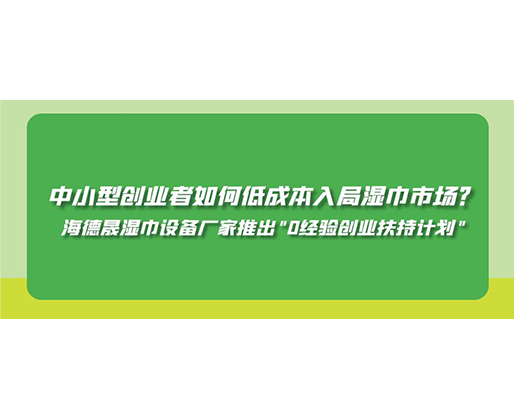 中小型创业者如何低成本入局湿巾市场？海德晟湿巾设备厂家推出